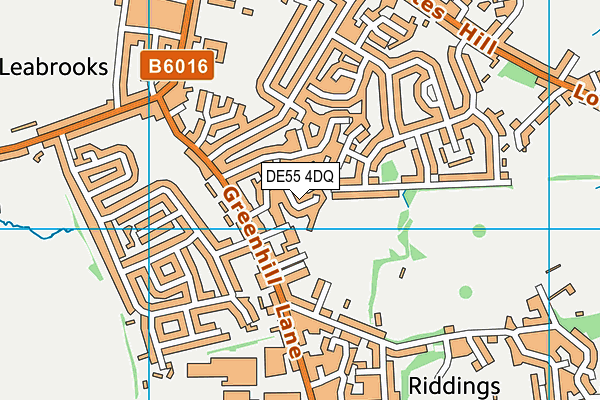 DE55 4DQ map - OS VectorMap District (Ordnance Survey)