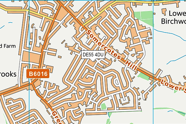 DE55 4DU map - OS VectorMap District (Ordnance Survey)