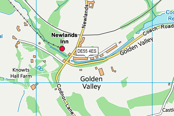 DE55 4ES map - OS VectorMap District (Ordnance Survey)