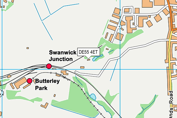 DE55 4ET map - OS VectorMap District (Ordnance Survey)