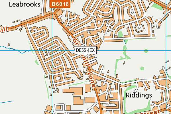 DE55 4EX map - OS VectorMap District (Ordnance Survey)