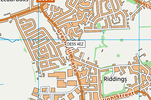 DE55 4EZ map - OS VectorMap District (Ordnance Survey)