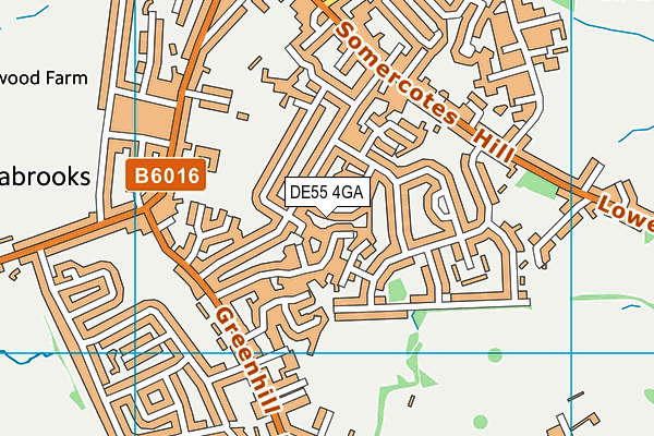 DE55 4GA map - OS VectorMap District (Ordnance Survey)