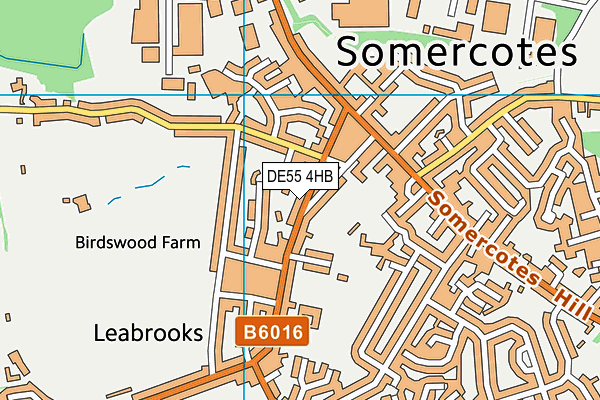 DE55 4HB map - OS VectorMap District (Ordnance Survey)