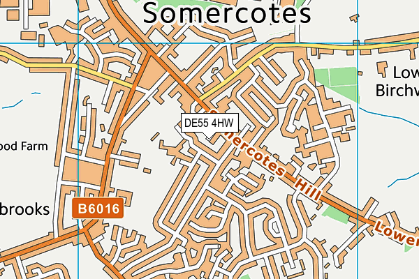 DE55 4HW map - OS VectorMap District (Ordnance Survey)