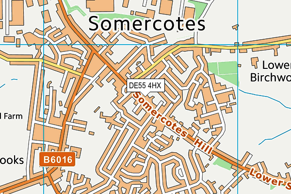 DE55 4HX map - OS VectorMap District (Ordnance Survey)