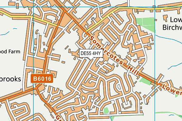 DE55 4HY map - OS VectorMap District (Ordnance Survey)