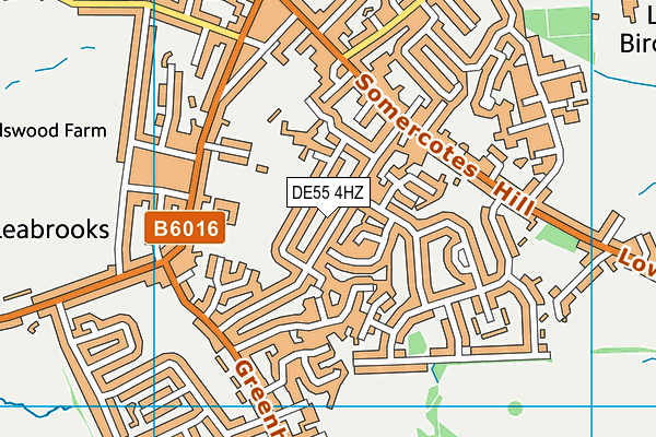 DE55 4HZ map - OS VectorMap District (Ordnance Survey)