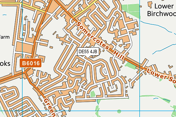 DE55 4JB map - OS VectorMap District (Ordnance Survey)