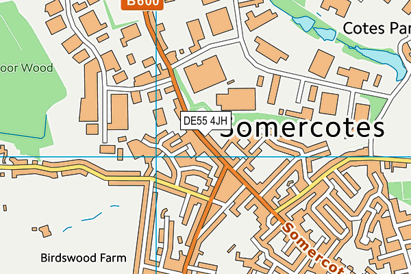 Amber Valley Fitness Centre map (DE55 4JH) - OS VectorMap District (Ordnance Survey)