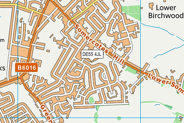 DE55 4JL map - OS VectorMap District (Ordnance Survey)