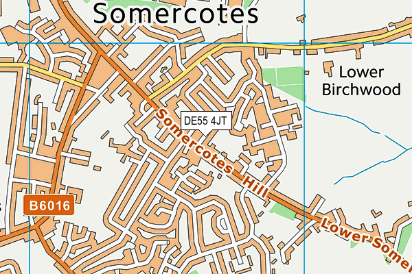 DE55 4JT map - OS VectorMap District (Ordnance Survey)