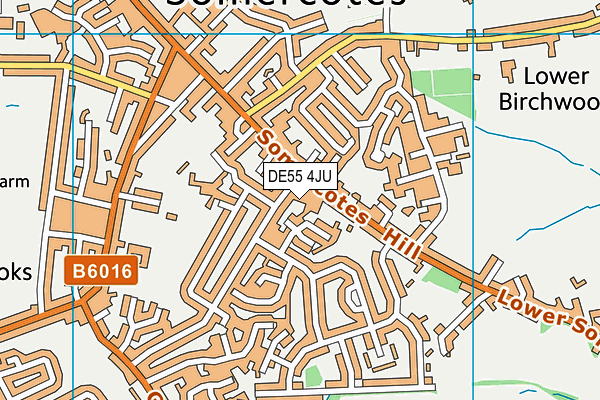 DE55 4JU map - OS VectorMap District (Ordnance Survey)