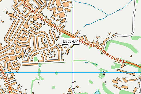 DE55 4JY map - OS VectorMap District (Ordnance Survey)