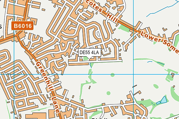 DE55 4LA map - OS VectorMap District (Ordnance Survey)