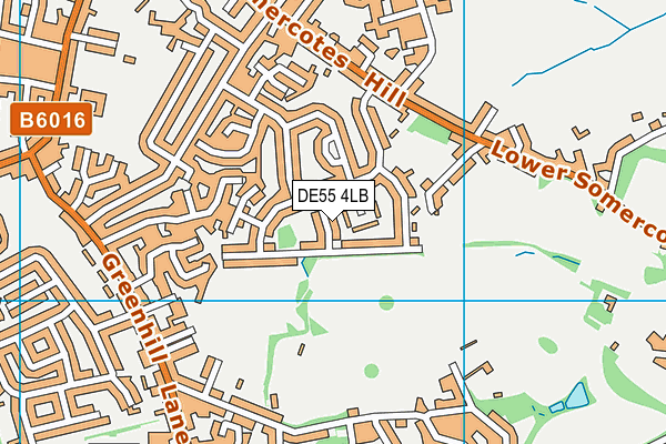 DE55 4LB map - OS VectorMap District (Ordnance Survey)