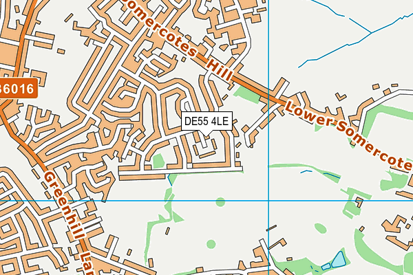 DE55 4LE map - OS VectorMap District (Ordnance Survey)