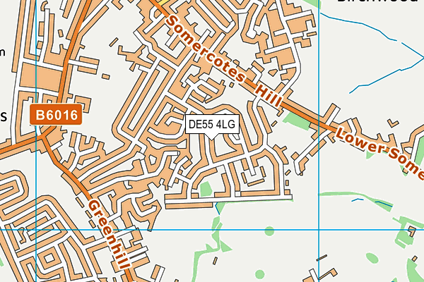 DE55 4LG map - OS VectorMap District (Ordnance Survey)