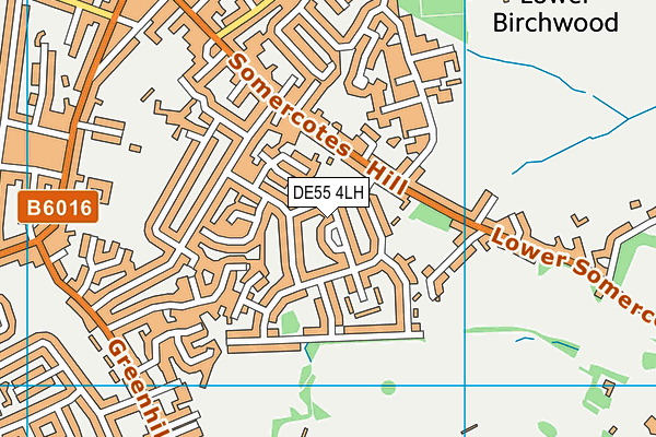 DE55 4LH map - OS VectorMap District (Ordnance Survey)