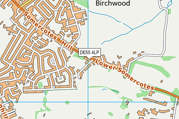 DE55 4LP map - OS VectorMap District (Ordnance Survey)