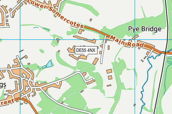 DE55 4NX map - OS VectorMap District (Ordnance Survey)