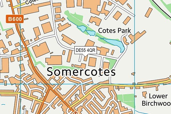 DE55 4QR map - OS VectorMap District (Ordnance Survey)