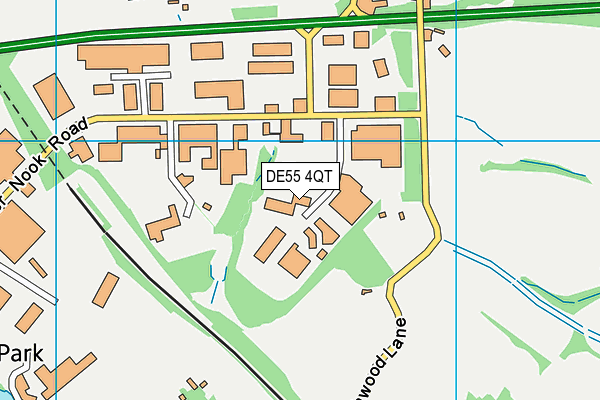 DE55 4QT map - OS VectorMap District (Ordnance Survey)