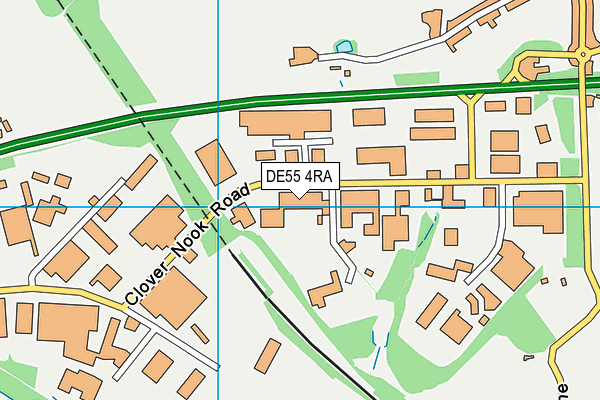 DE55 4RA map - OS VectorMap District (Ordnance Survey)