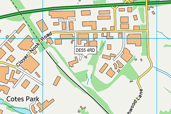 DE55 4RD map - OS VectorMap District (Ordnance Survey)