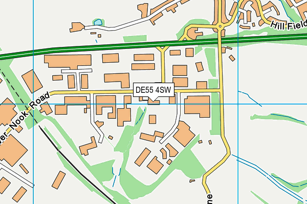 DE55 4SW map - OS VectorMap District (Ordnance Survey)