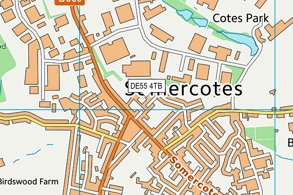 DE55 4TB map - OS VectorMap District (Ordnance Survey)