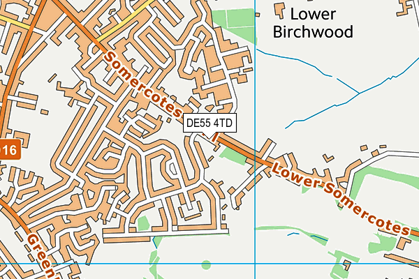 DE55 4TD map - OS VectorMap District (Ordnance Survey)