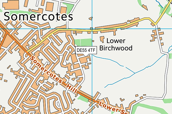 DE55 4TF map - OS VectorMap District (Ordnance Survey)