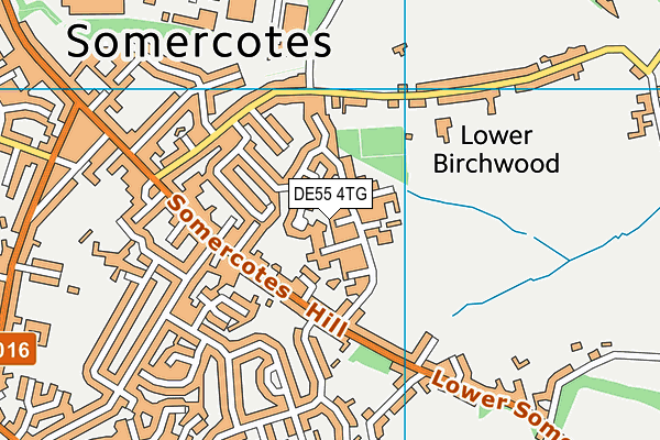 DE55 4TG map - OS VectorMap District (Ordnance Survey)