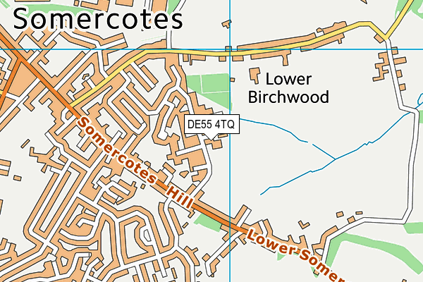 DE55 4TQ map - OS VectorMap District (Ordnance Survey)