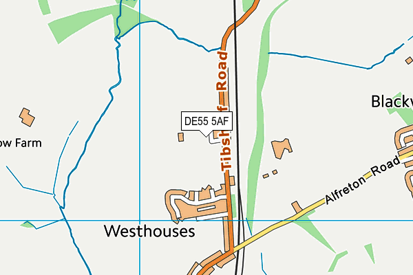 Westhouses Primary School map (DE55 5AF) - OS VectorMap District (Ordnance Survey)