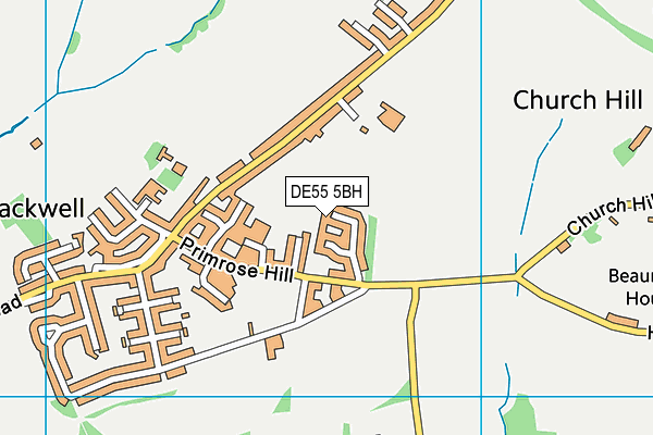 DE55 5BH map - OS VectorMap District (Ordnance Survey)