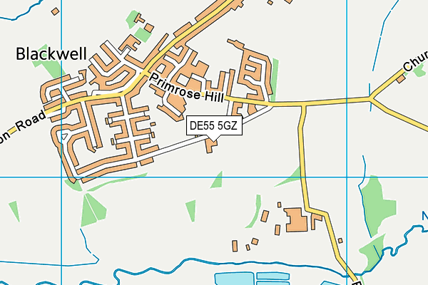 DE55 5GZ map - OS VectorMap District (Ordnance Survey)