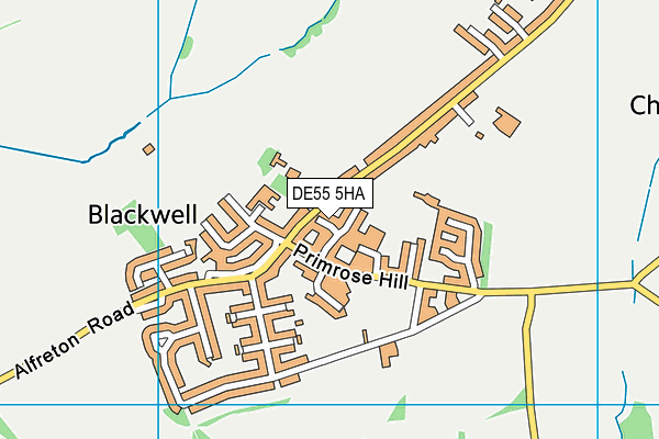 DE55 5HA map - OS VectorMap District (Ordnance Survey)