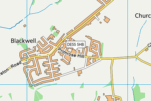 DE55 5HB map - OS VectorMap District (Ordnance Survey)