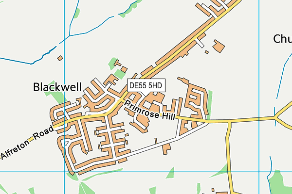 DE55 5HD map - OS VectorMap District (Ordnance Survey)