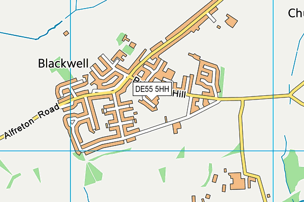 DE55 5HH map - OS VectorMap District (Ordnance Survey)