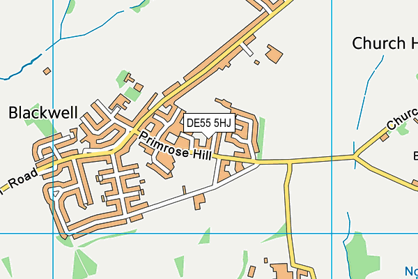DE55 5HJ map - OS VectorMap District (Ordnance Survey)