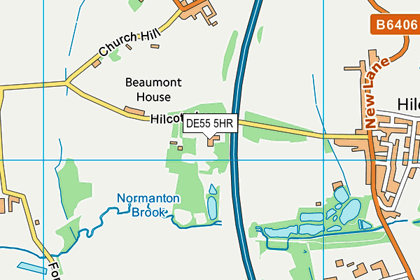DE55 5HR map - OS VectorMap District (Ordnance Survey)