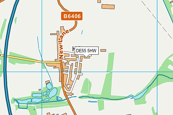 DE55 5HW map - OS VectorMap District (Ordnance Survey)