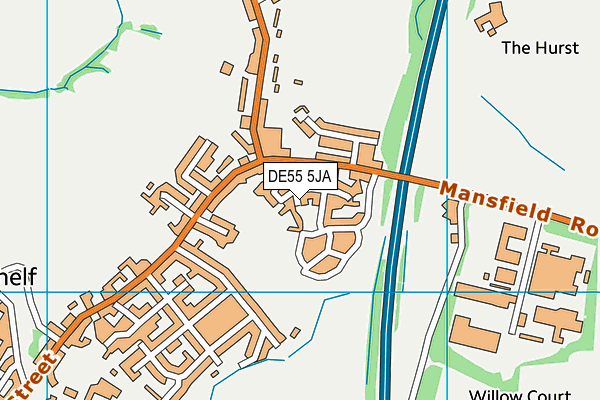 DE55 5JA map - OS VectorMap District (Ordnance Survey)