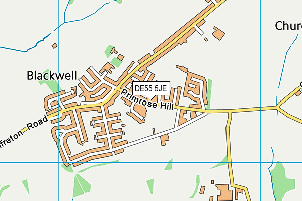 DE55 5JE map - OS VectorMap District (Ordnance Survey)