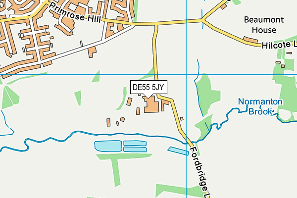 DE55 5JY map - OS VectorMap District (Ordnance Survey)