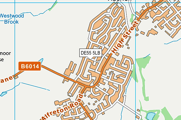 DE55 5LB map - OS VectorMap District (Ordnance Survey)