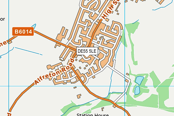 DE55 5LE map - OS VectorMap District (Ordnance Survey)